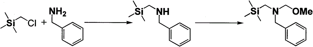 Synthesis method for N-methoxymethyl-N-(trimethylsilyl methyl)benzylamine