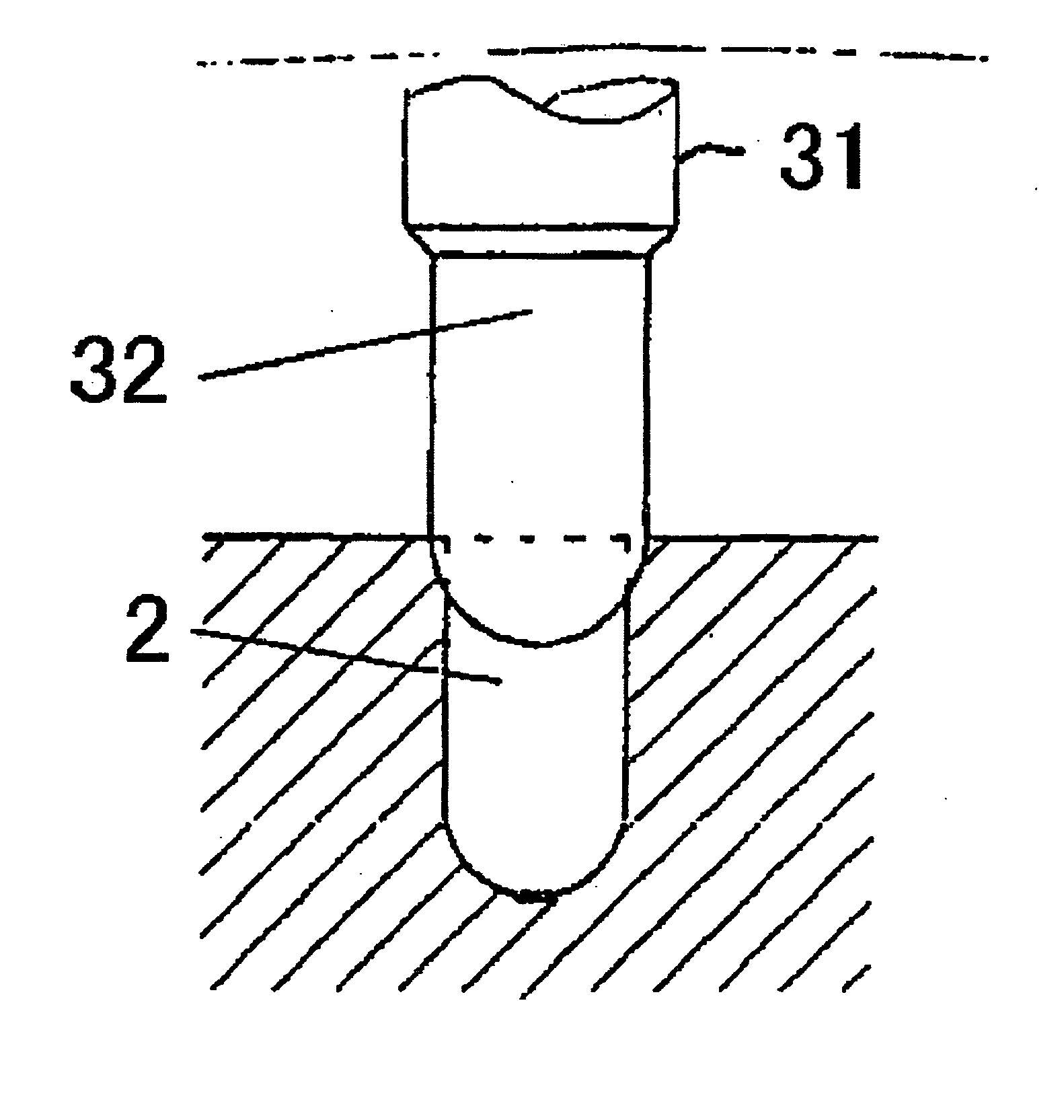 Internal surface treating method of hole before tapping on aluminumdiematerial, internal surface of hole processed casting structure, and industrial tool of internal surface improvement