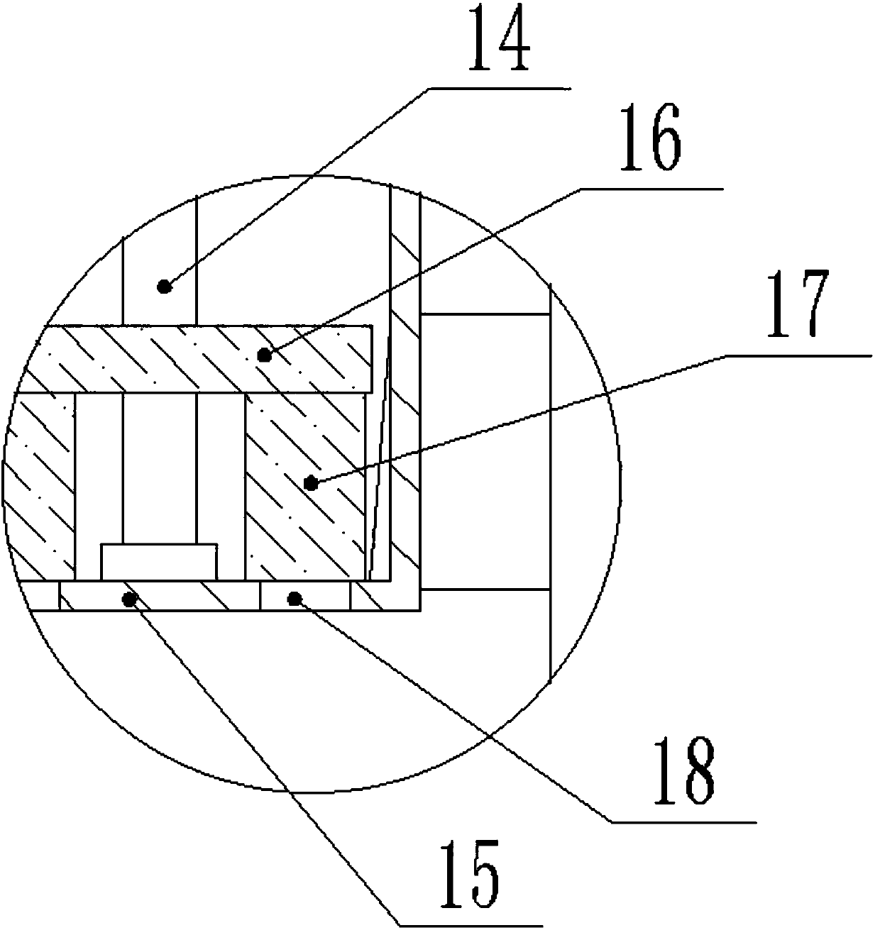 Chemical reaction stirring device with solid-liquid separation feeding way