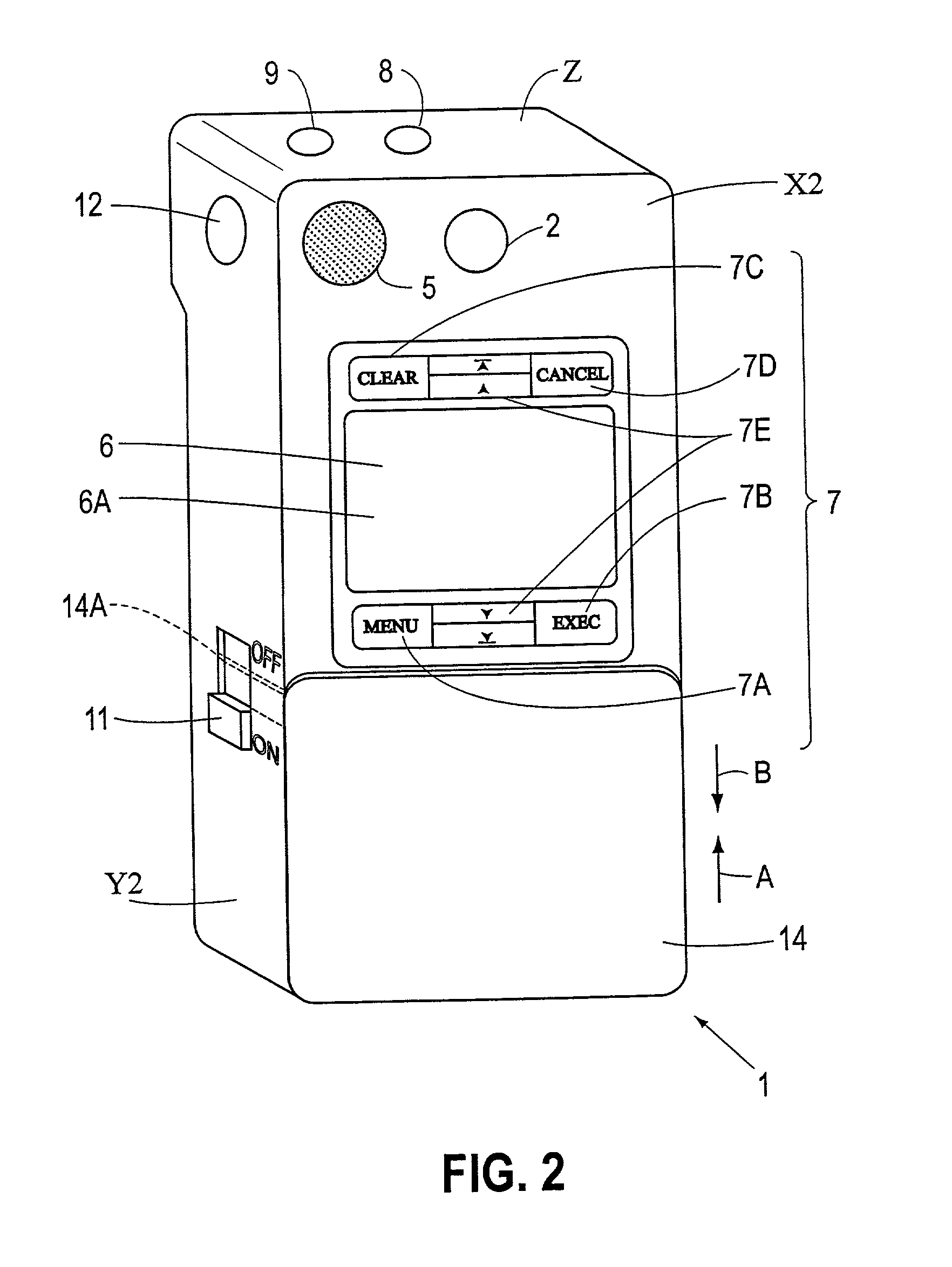 Digital camera including a zoom button and/or a touch tablet useable for performing a zoom operation