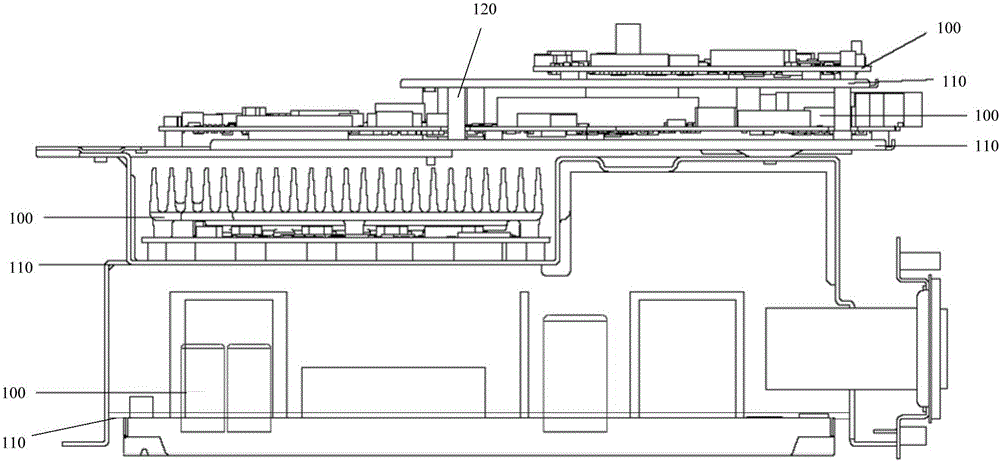 Electronic equipment circuit system architecture and laser theater equipment
