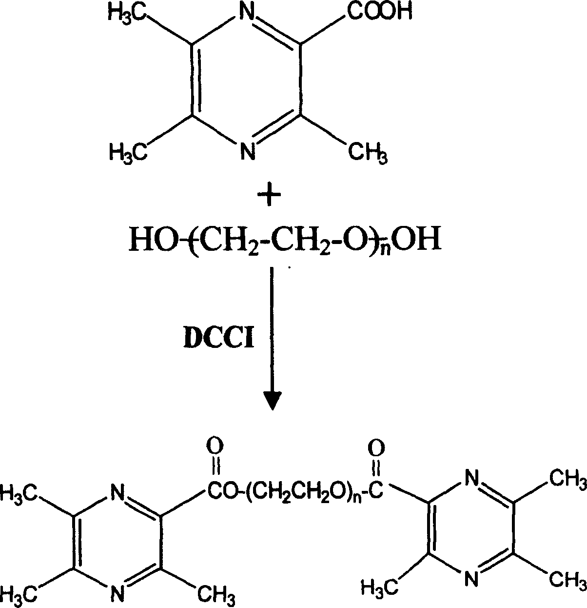 Chuanxiongzine/polyethylene glycol conjugate and its preparing method