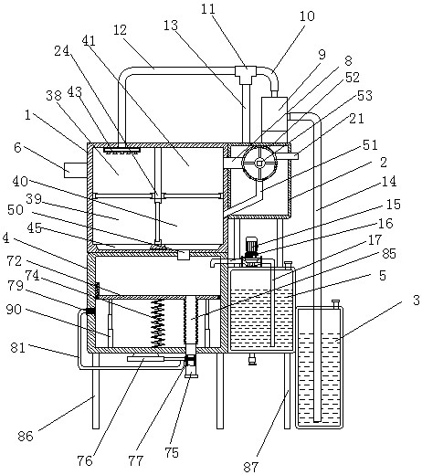 A rotary hybrid purification type exhaust gas purification device