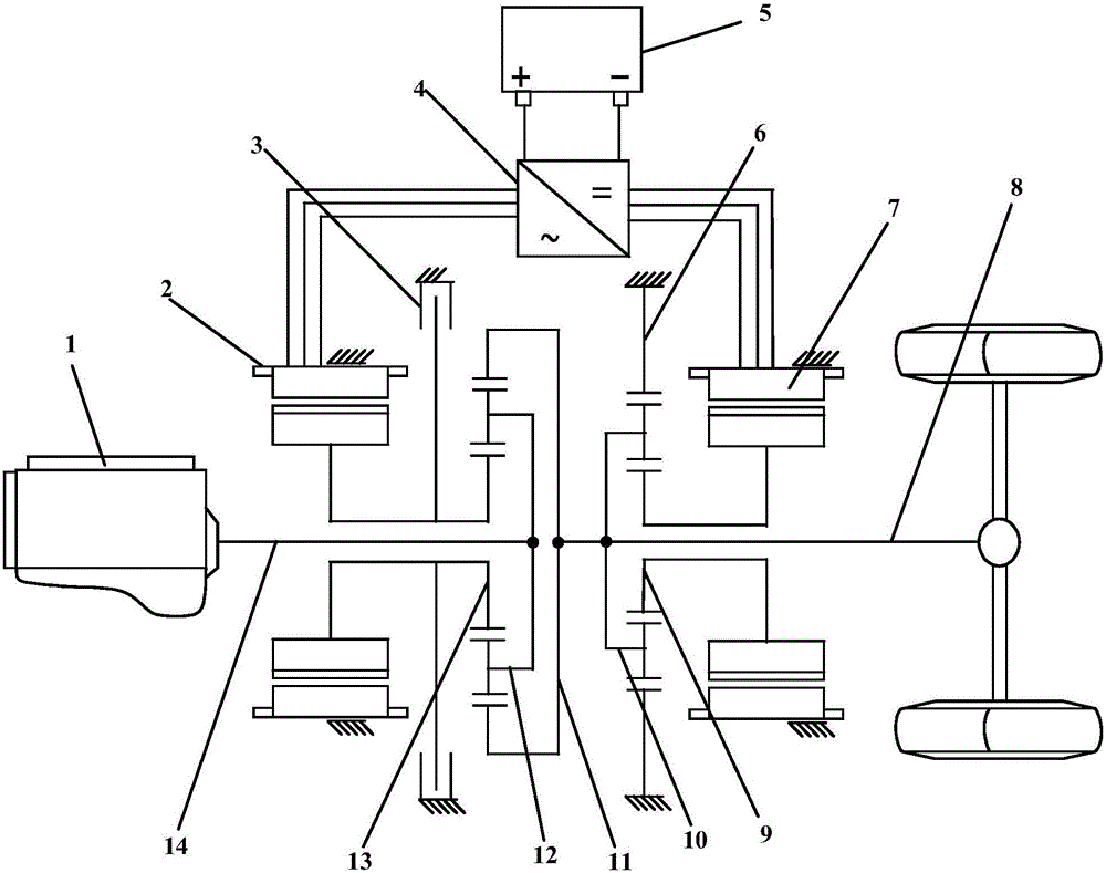 Planetary dual-mode oil-electric hybrid system