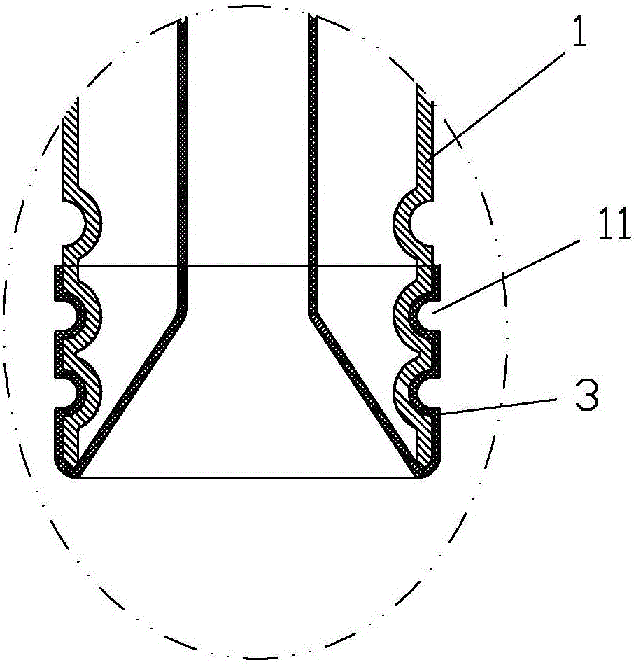 Method for embedding thermal shrinkage film in water discharge bent pipe