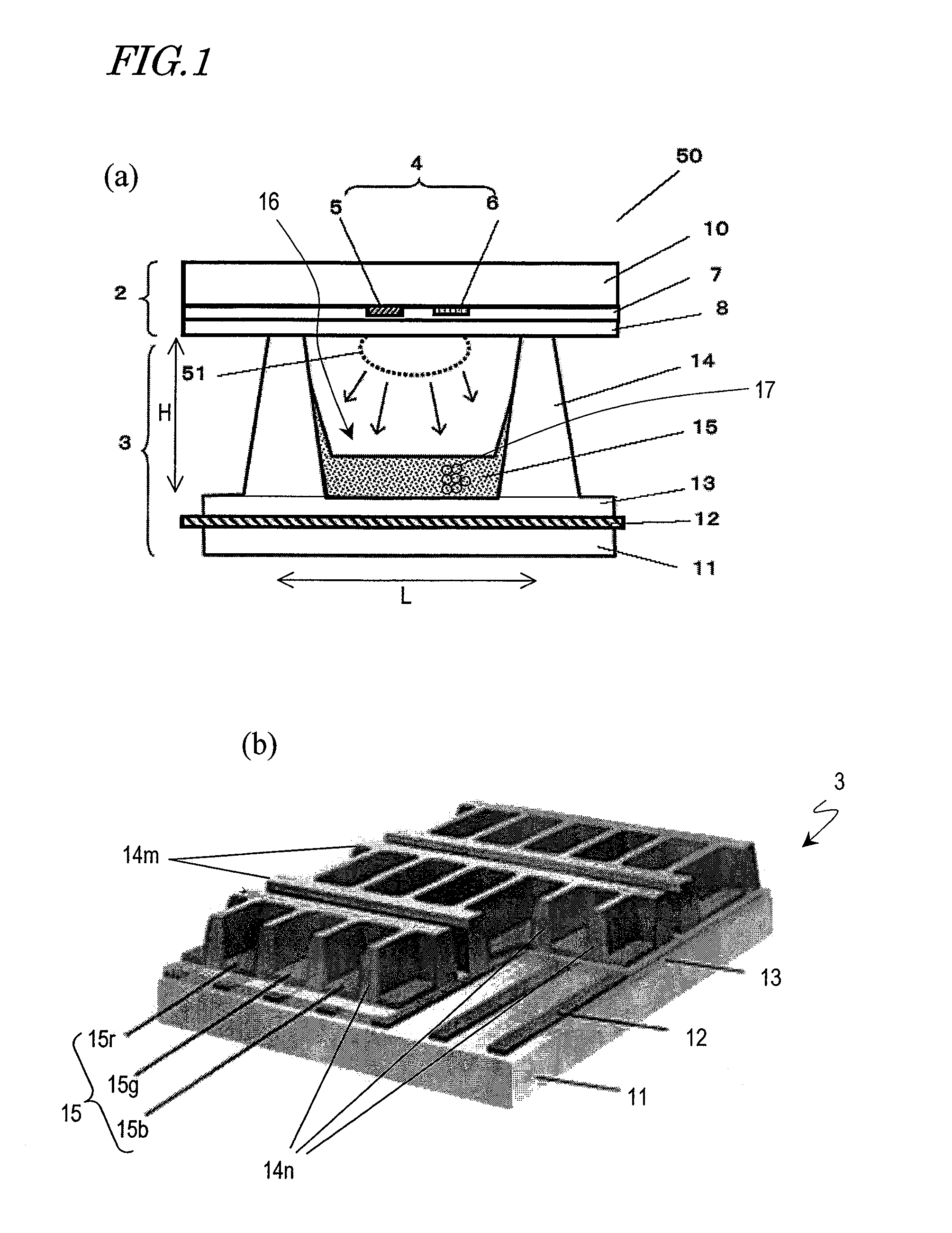 Light emitting display device, plasma display device and phosphor particles