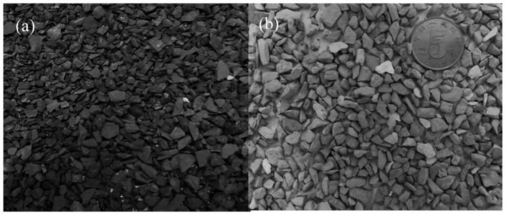 A method for preparing zeolite granular material from washed coal gangue