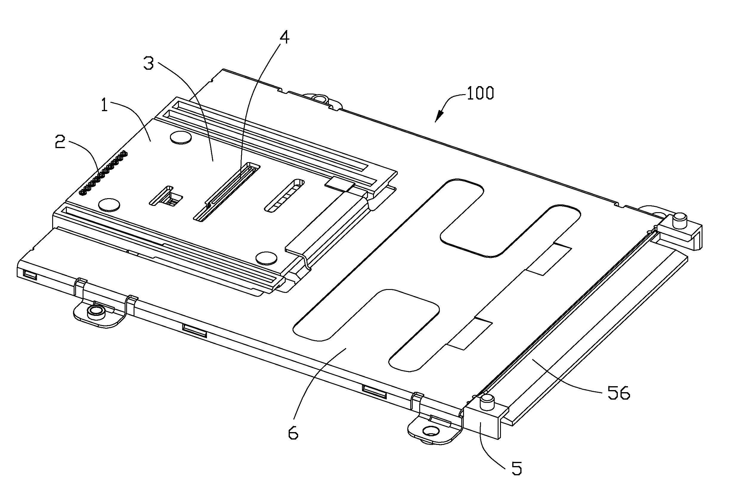Electrical card connector with improved contacts arrangement