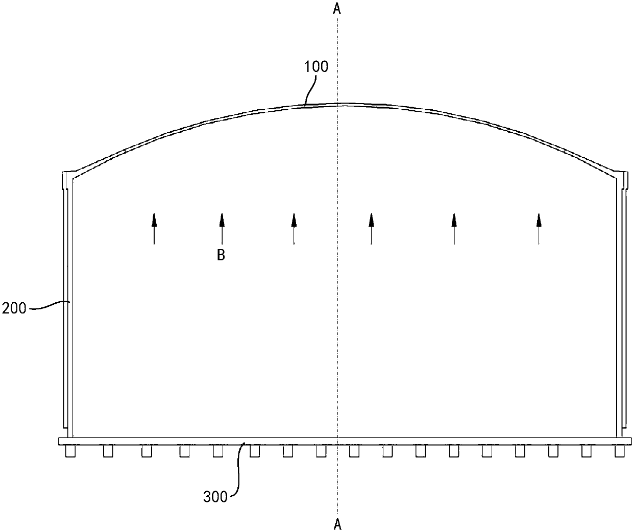 Spherical-segment-shaped dome concrete pouring method
