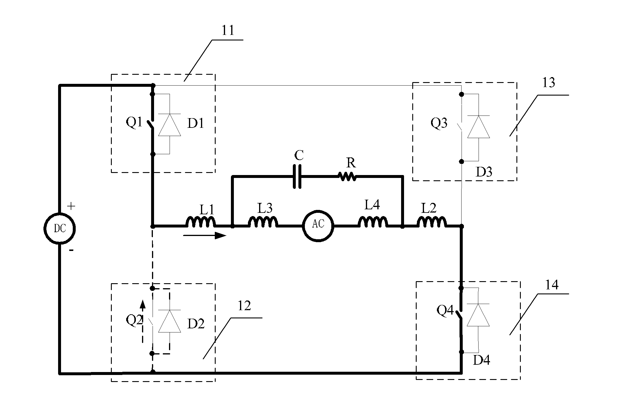 Inverter circuit and control method for same