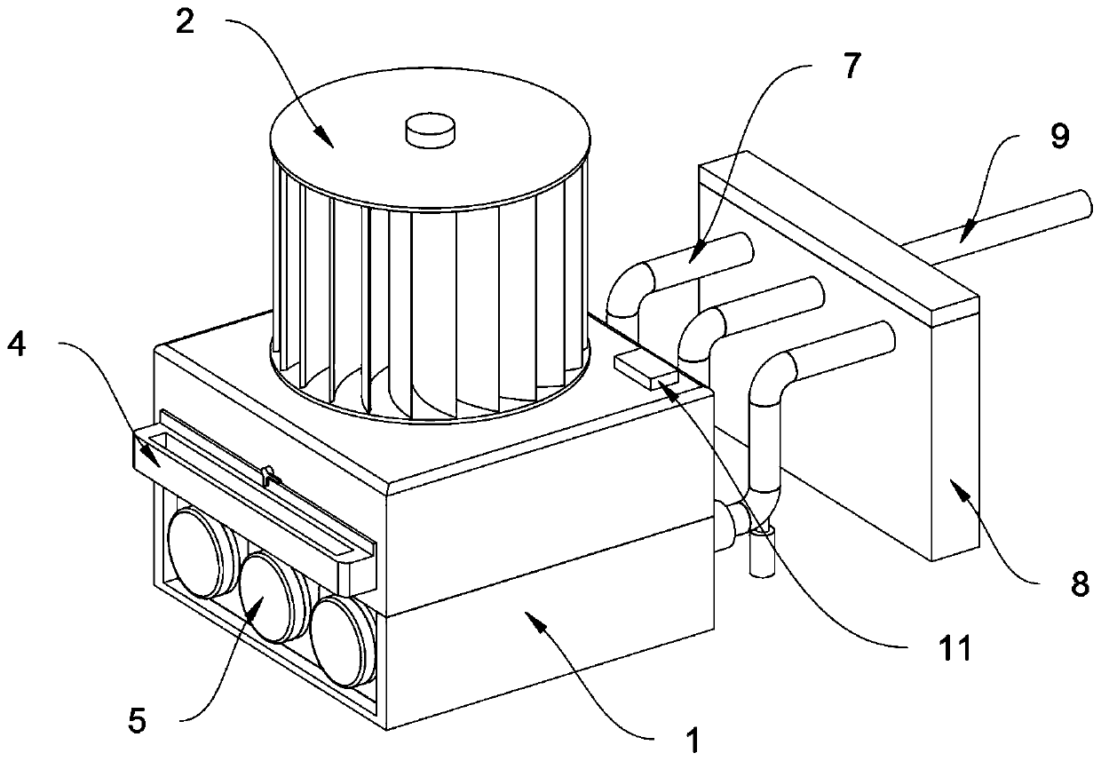 Ventilation device used in medical room