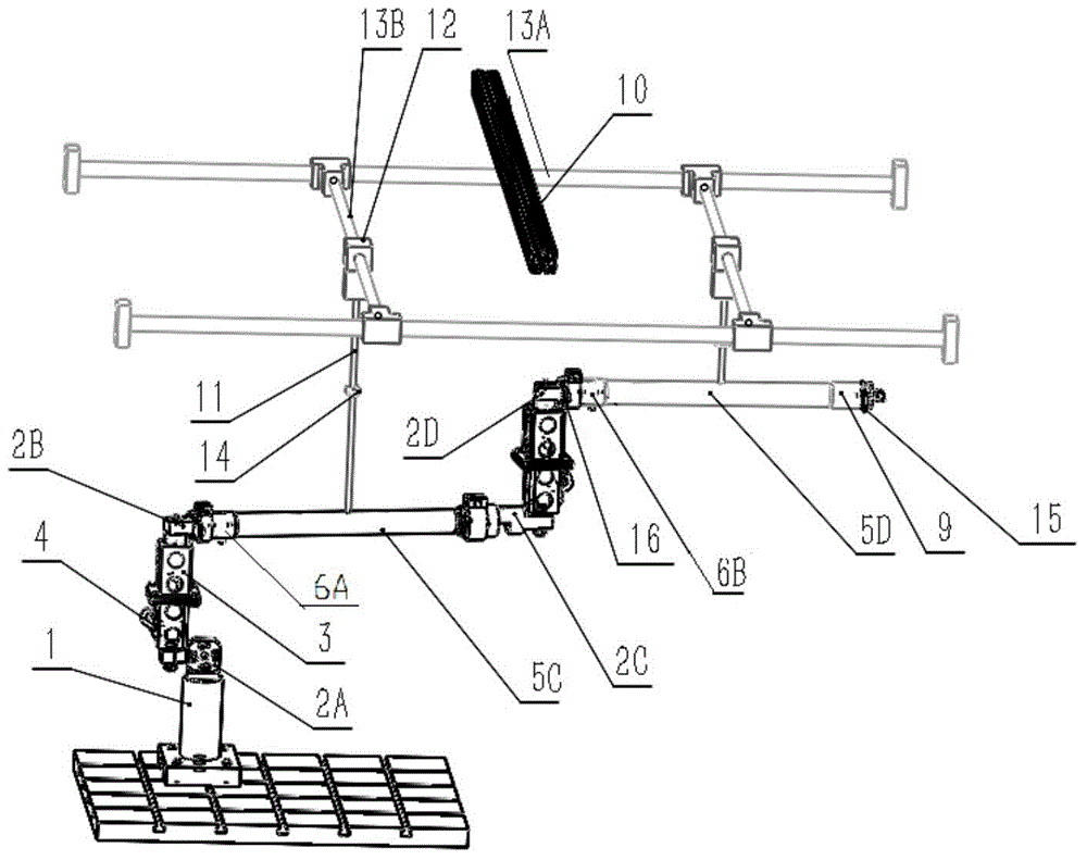 Harmonic drive-containing space manipulator simulation device