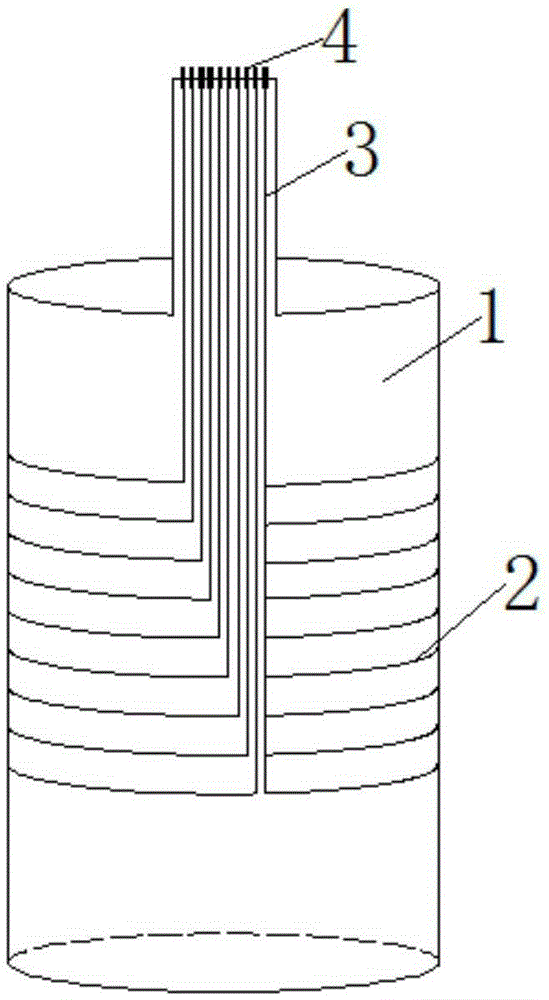 Geotechnical triaxial test sample radial deformation testing device and method