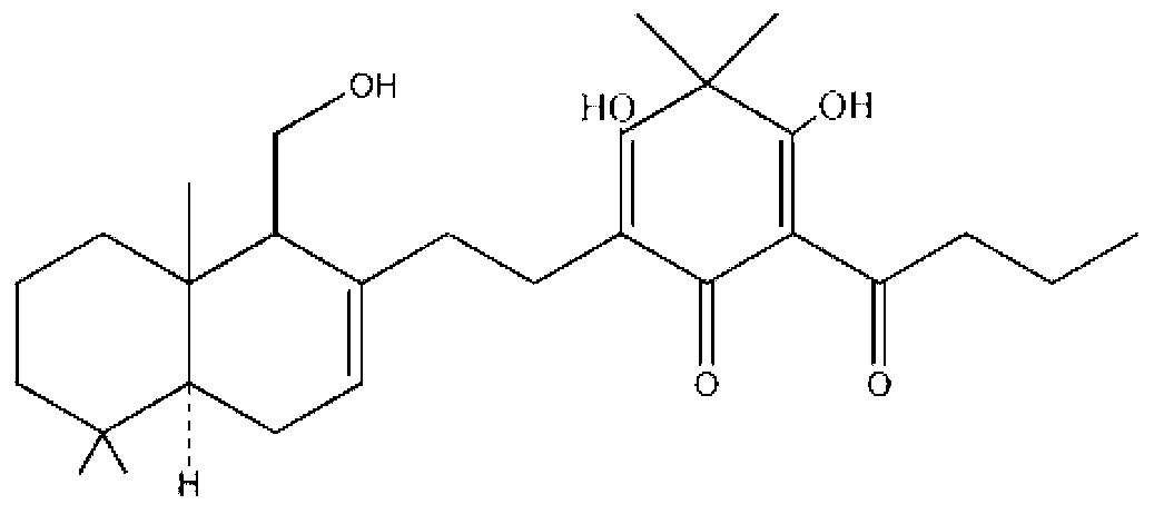 Method for separating and purifying four phloroglucinol compounds from dryopteris fragrans