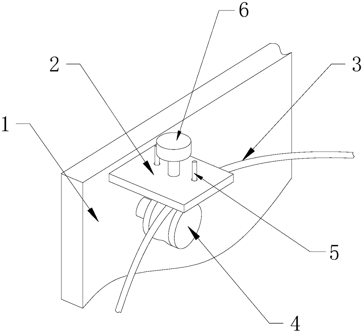 Anti-drop device of guide wheel for textile winding