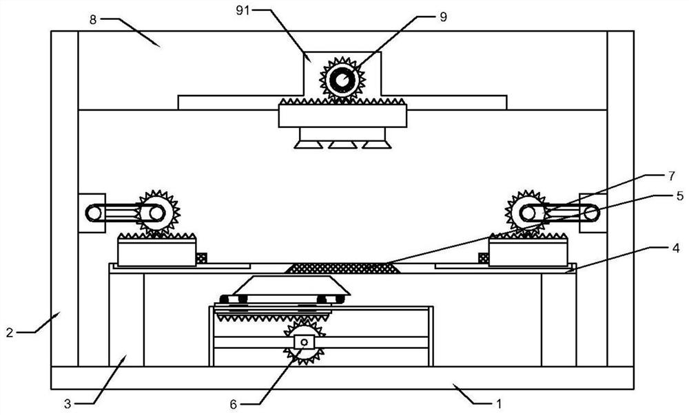 A clamping and processing device for pcb board processing in the production process of electronic parts