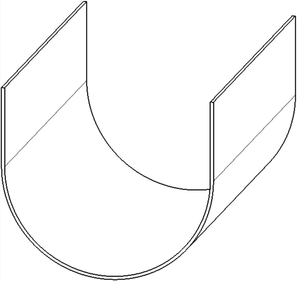 Method for reducing deformation of U-shaped composite part