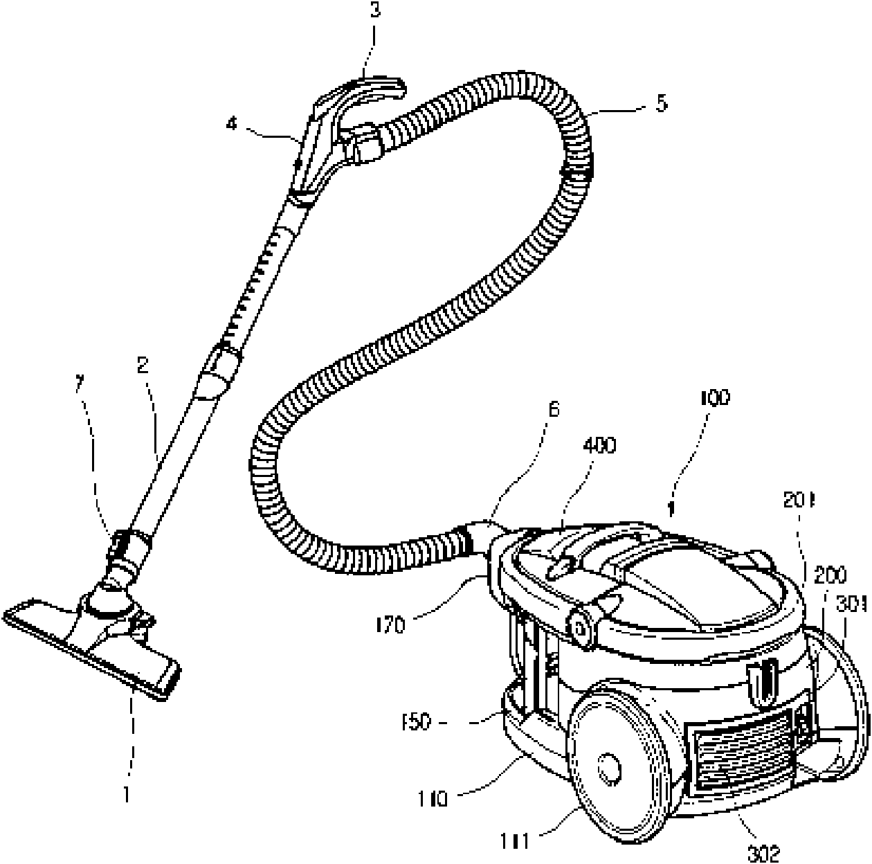 Power adjusting device for dust collector