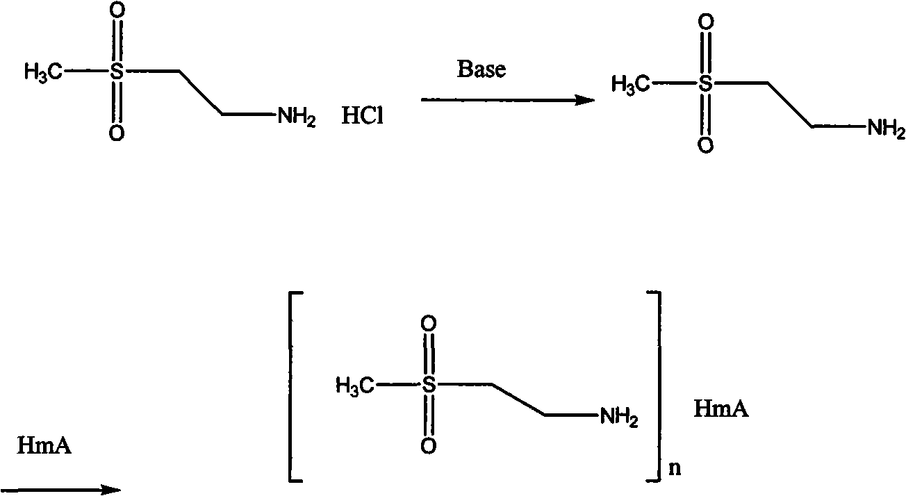 Novel 2-(amino) ethyl methyl sulfone salt and preparation