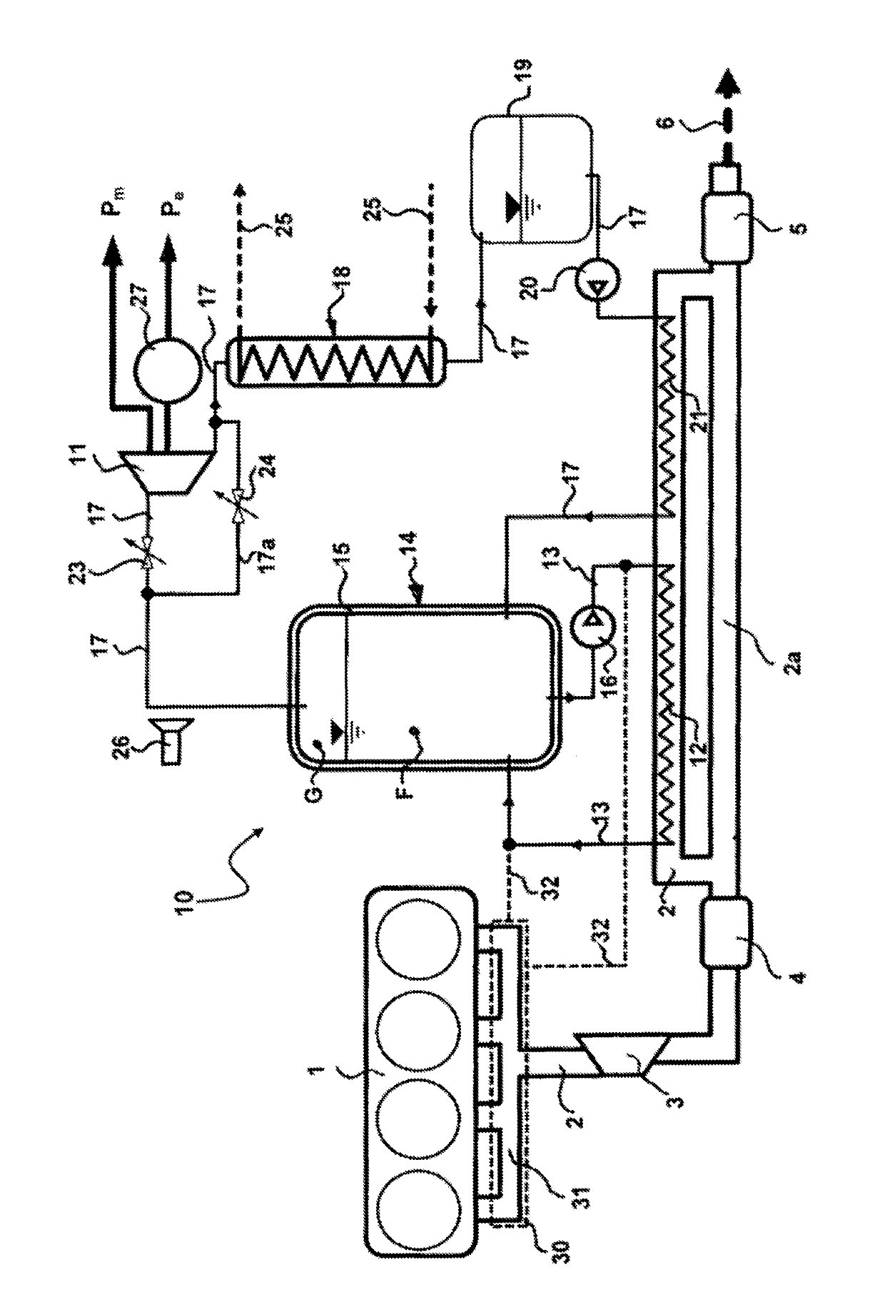 Method for recovering heat from internal combustion engines and for converting the recovered heat into mechanical energy