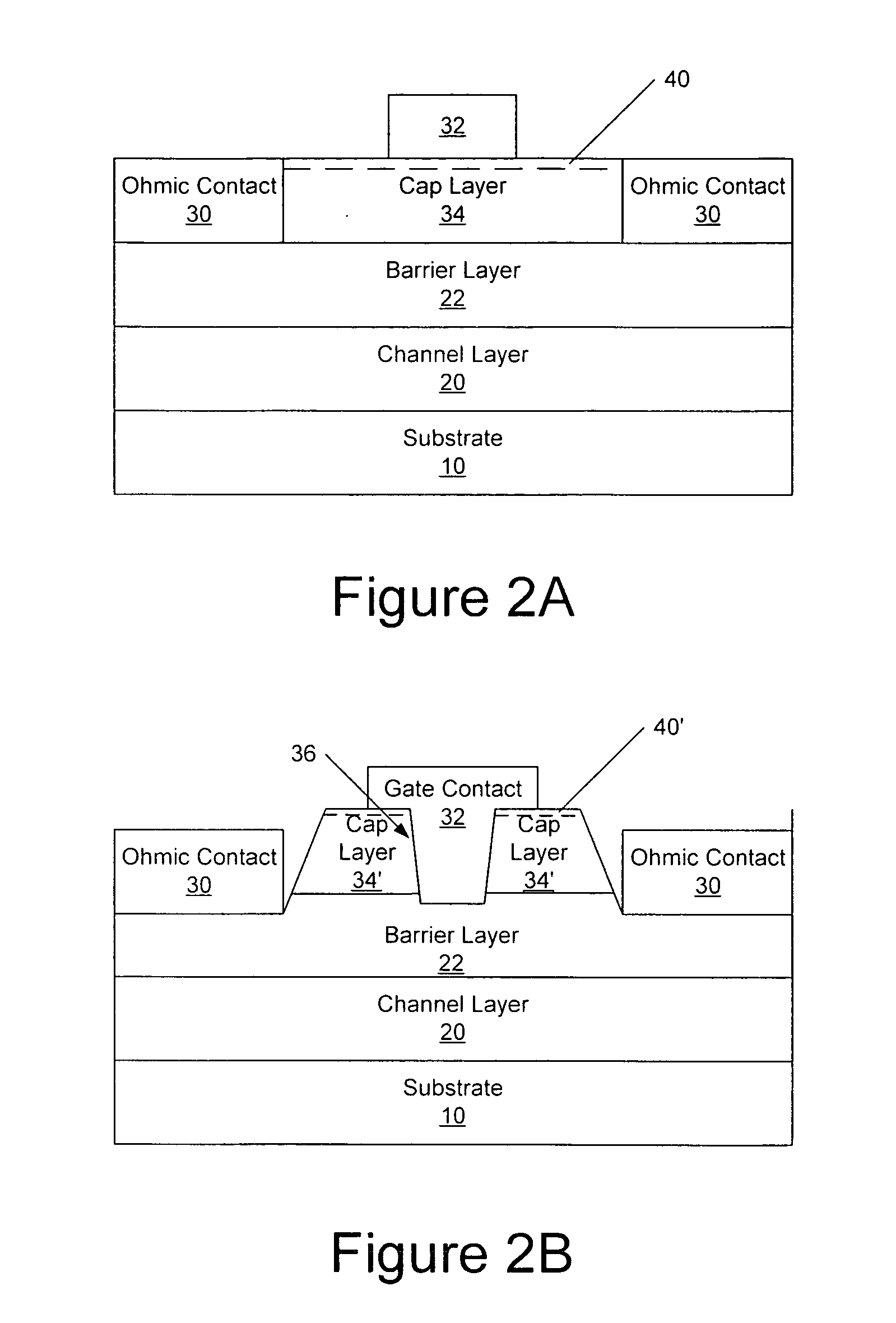 Cap layers and/or passivation layers for nitride-based transistors, transistor structures and methods of fabricating same