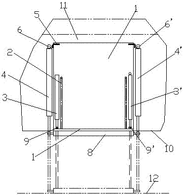 A vehicle-mounted lifting door device for railway engineering