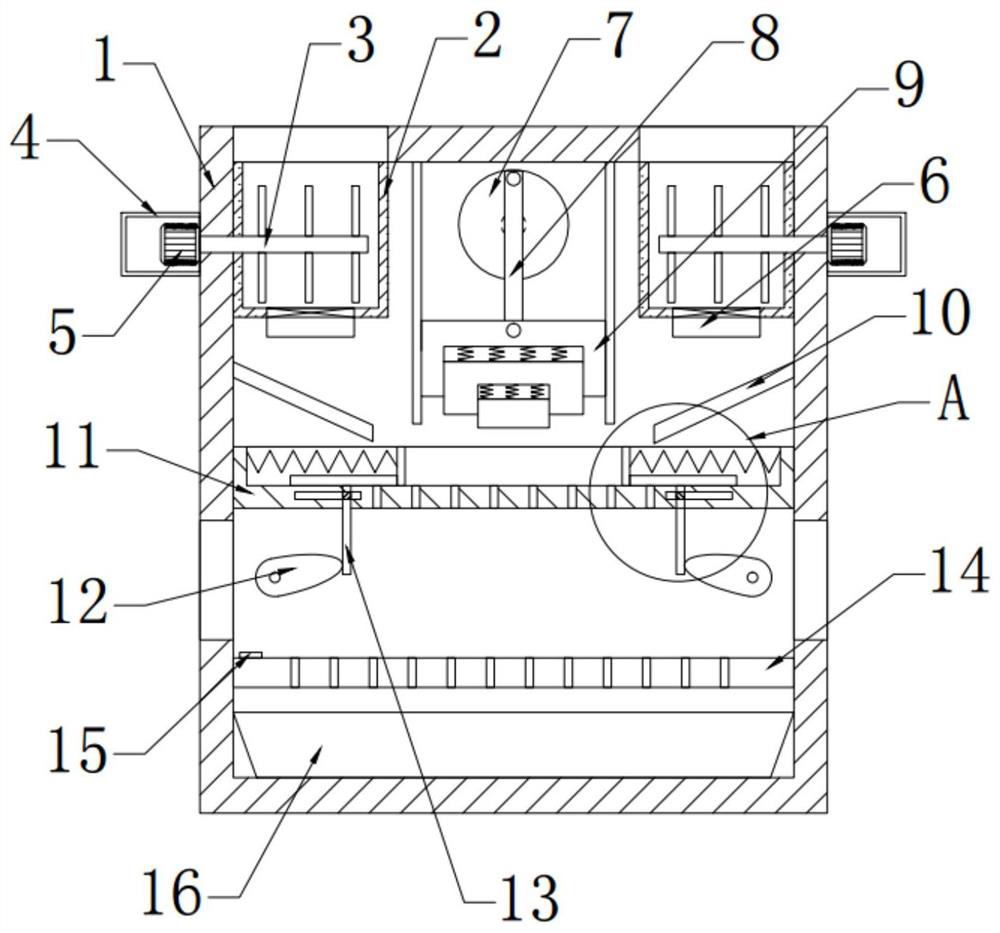 A crushing device for processing medicinal materials