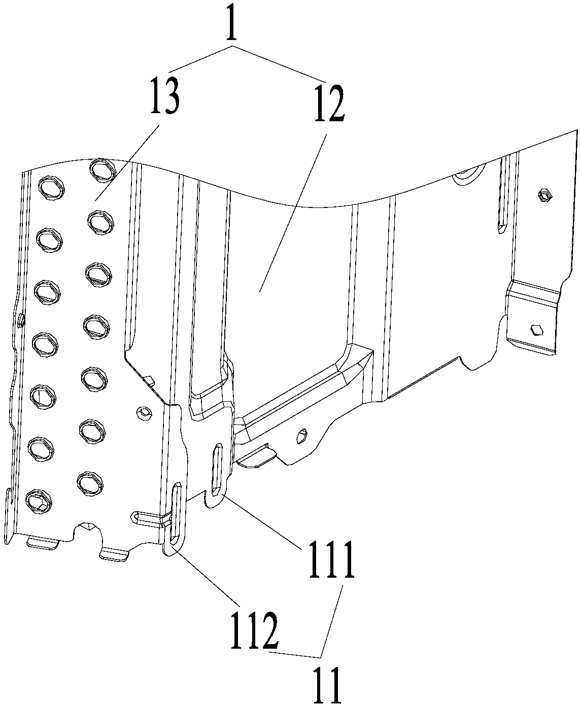 Connecting structure of metal plate piece, outdoor unit and air conditioner