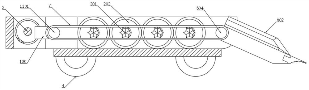 Garden floor tile shoveling equipment