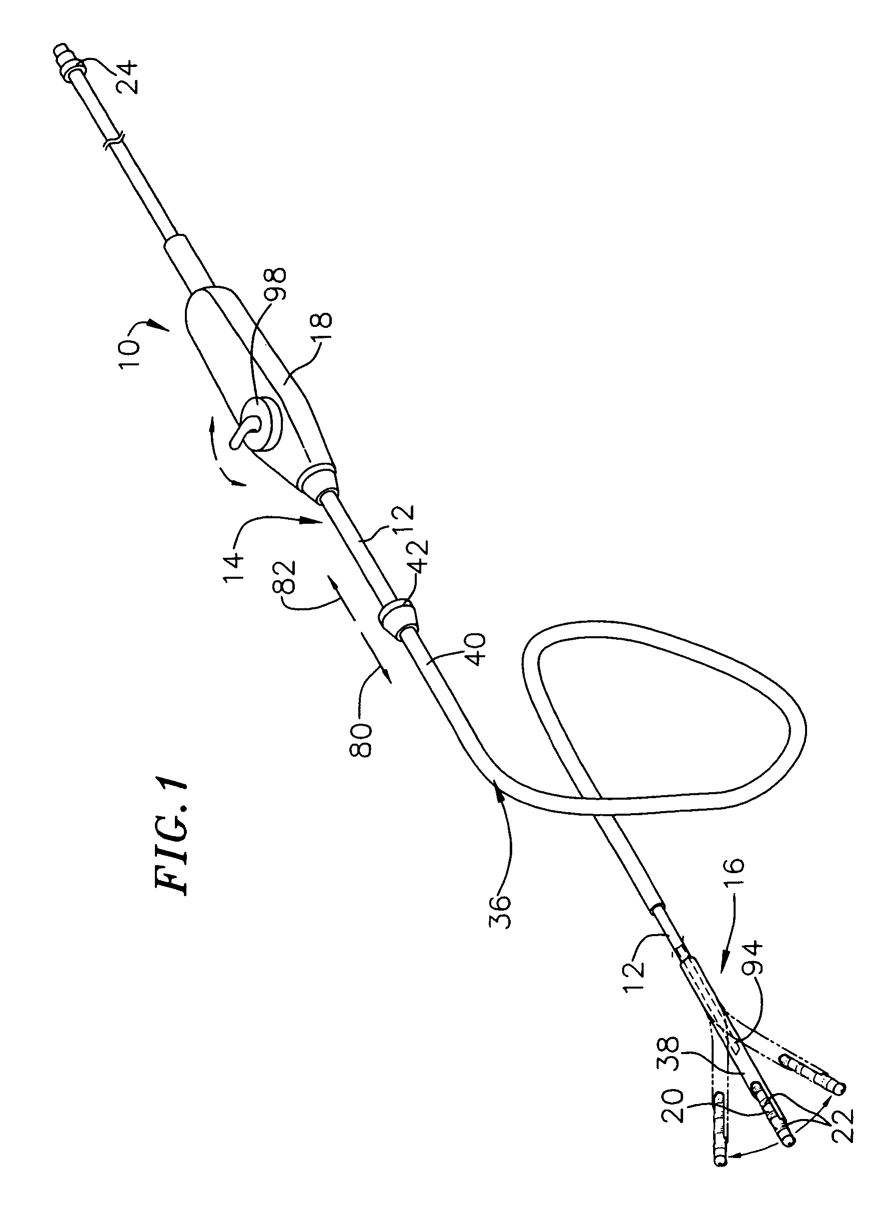 Catheter distal assembly with pull wires