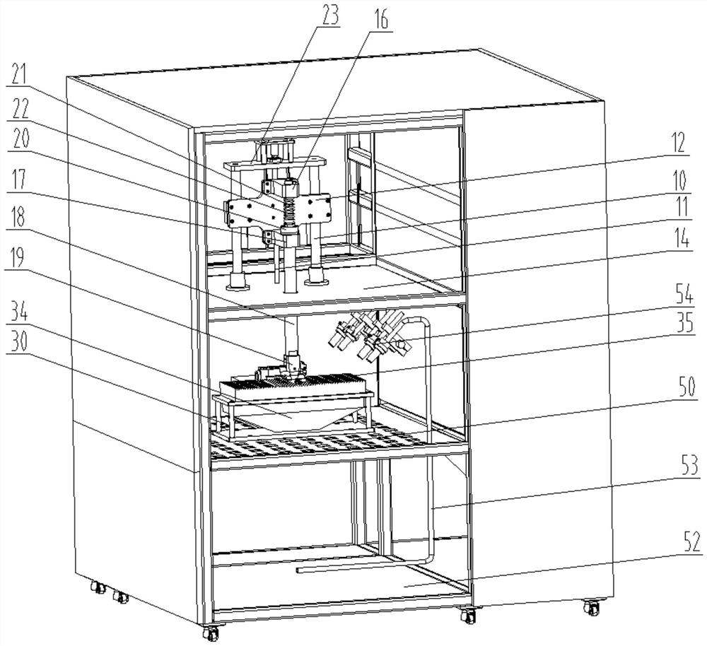 Sand dust environment-frictional wear dynamic test device