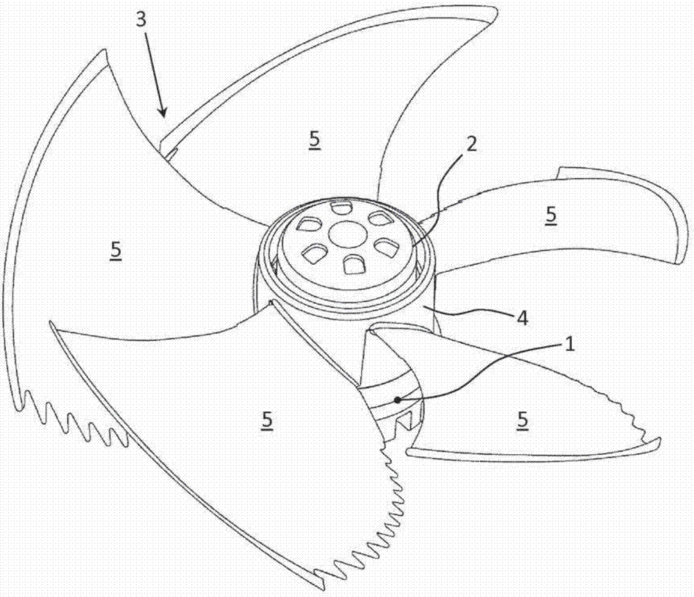 Arrangement of an impeller on a rotating part and method for producing the arrangement