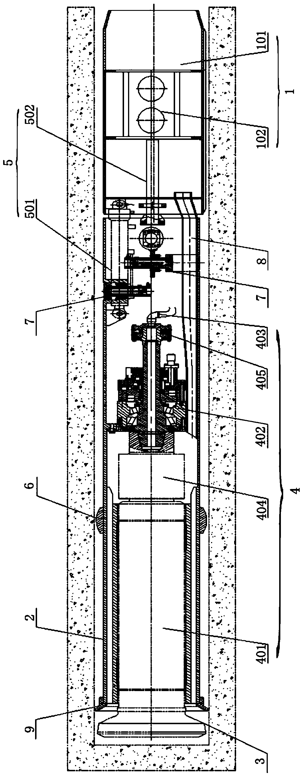 Down-the-hole hammer device and impact guiding system thereof