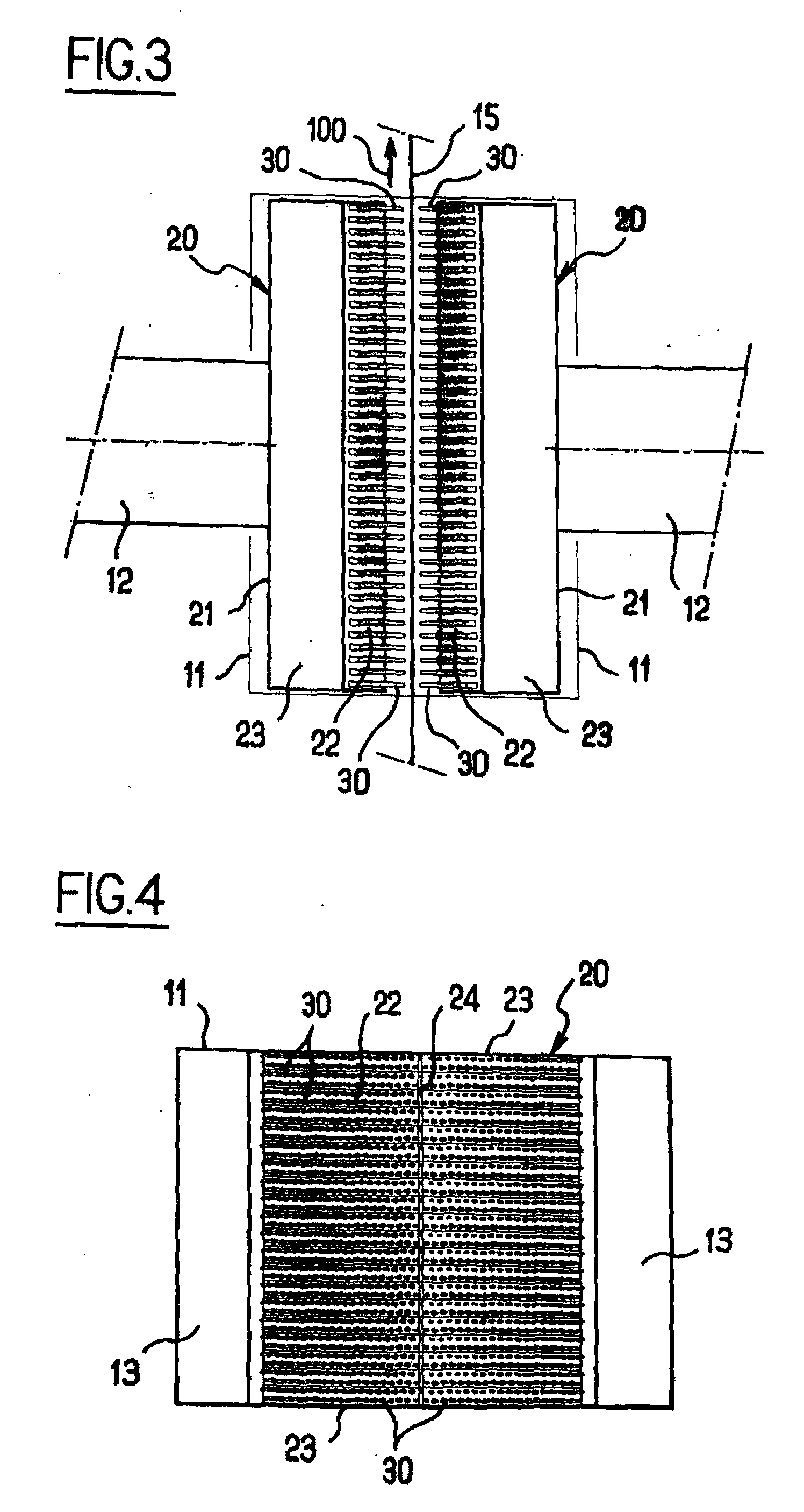 Device for blowing gas onto a face of a traveling strip of material