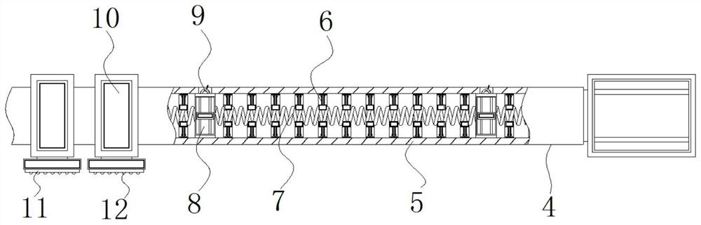 Structural body of heater for environmental protection machines