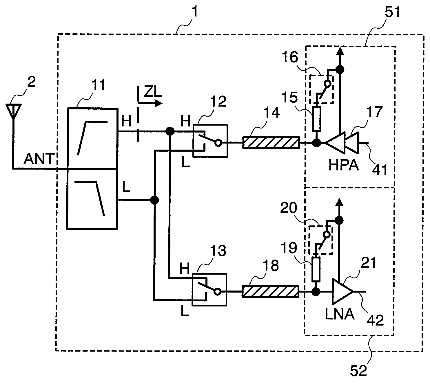 Multiband Wireless Device and Semiconductor Integrated Circuit