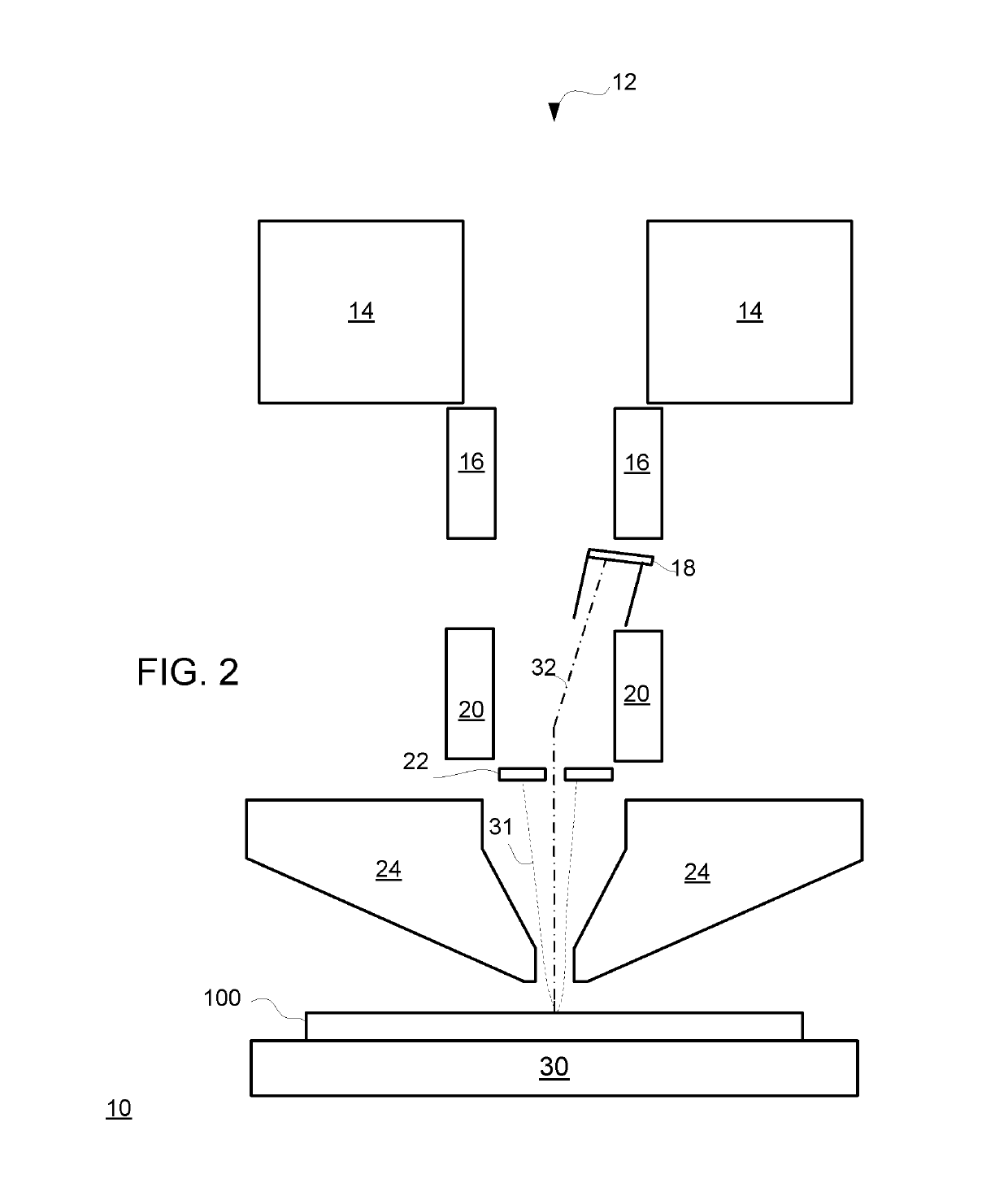 Imaging an area that includes an upper surface and a hole