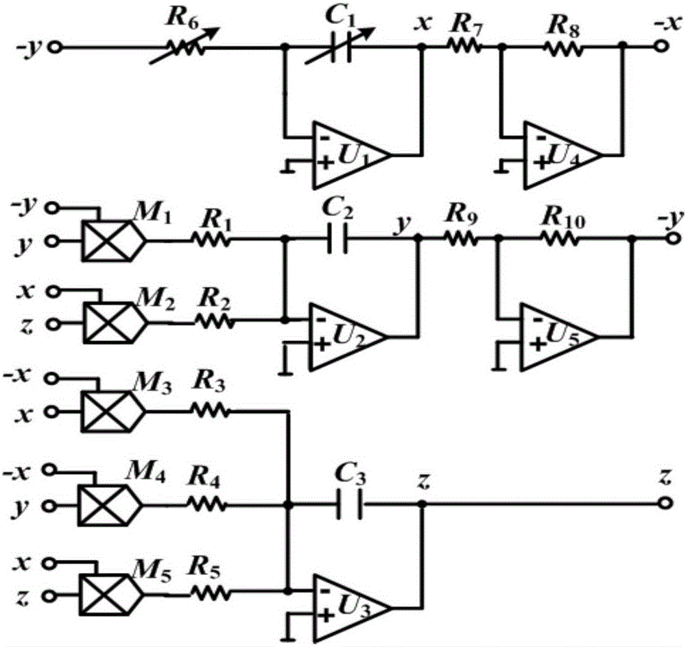 Chaotic circuit capable of realizing amplitude-frequency control by time constant