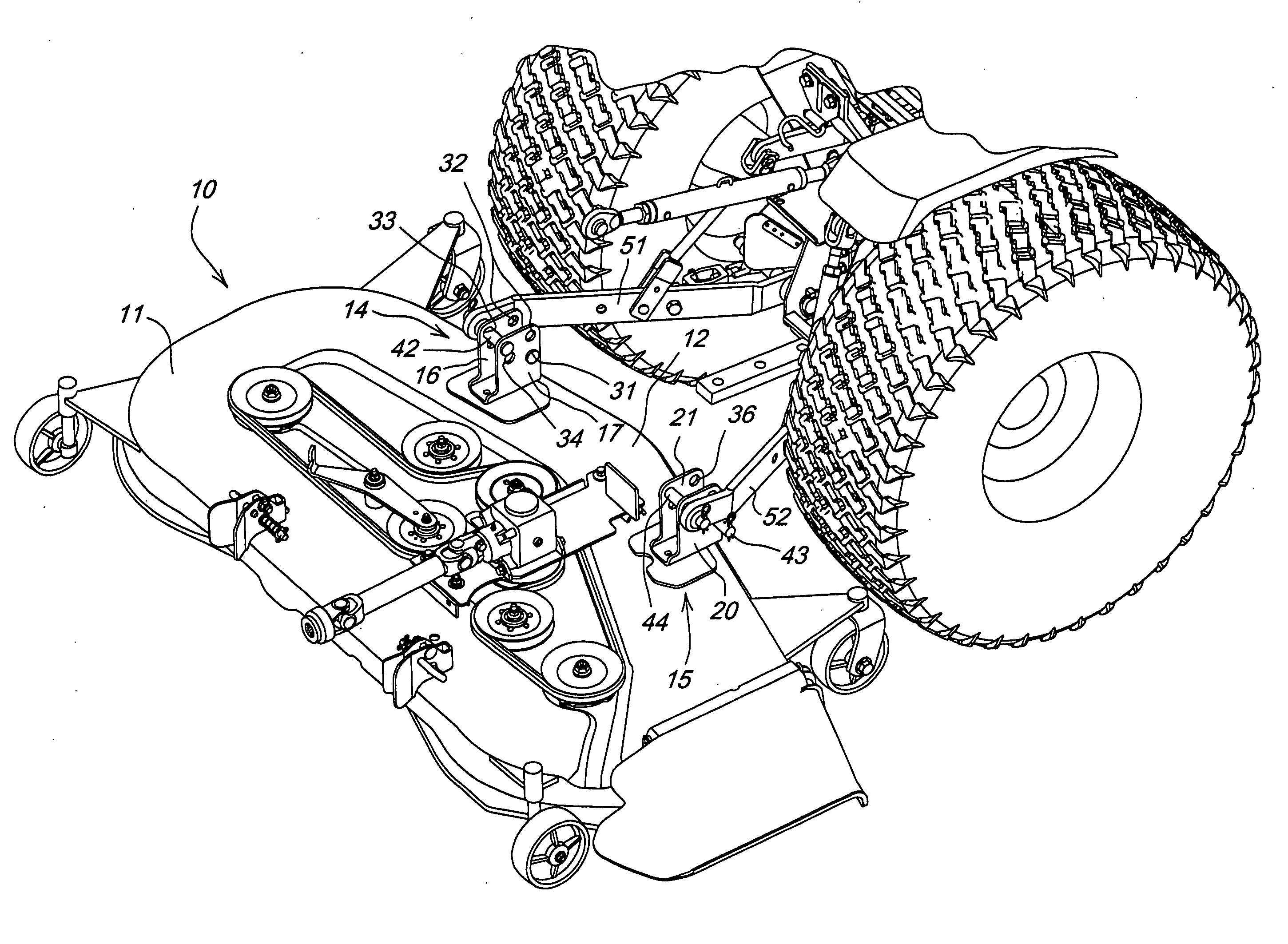 Transport method and apparatus for mower deck