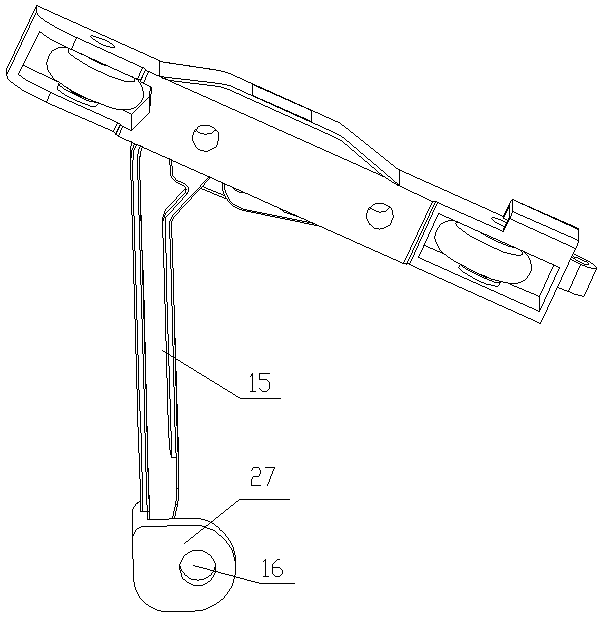 Door and window frame connecting device of sliding-plug translation inward tilt-turn door and window