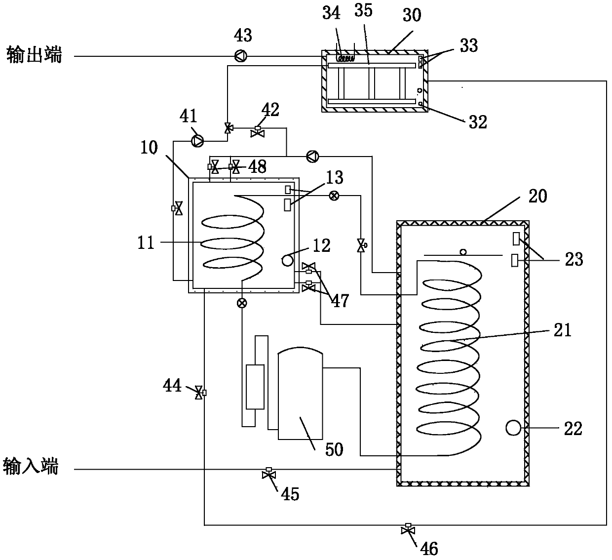 Heat-recovery thermostatic bath circulating device and constant temperature method thereof