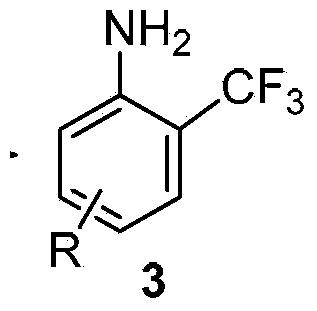 Method for preparing o-trifluoromethyl phenylamine and derivatives thereof