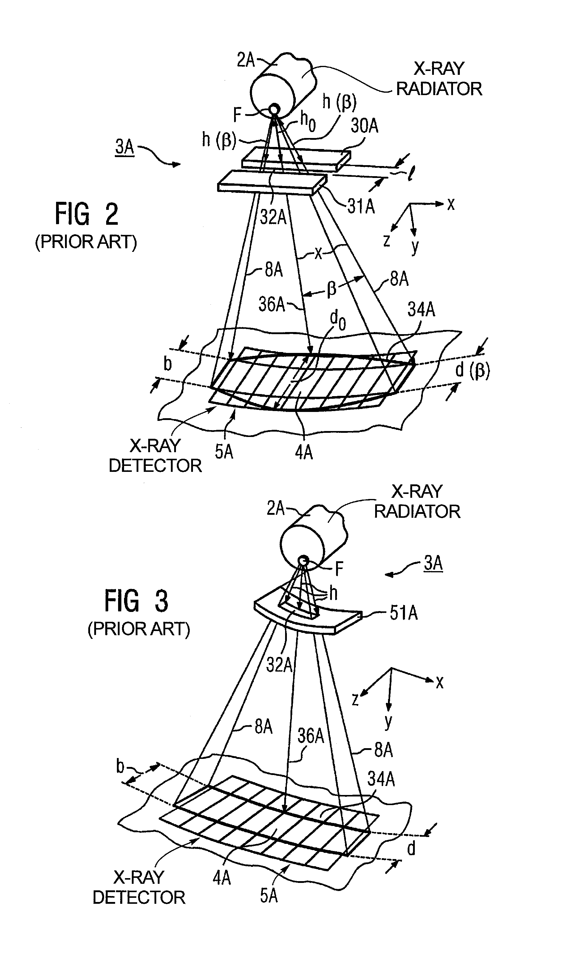 Computed tomography apparatus and beam diaphragm therefor having absorber elements shaped to produce a non-uniform beam passage opening