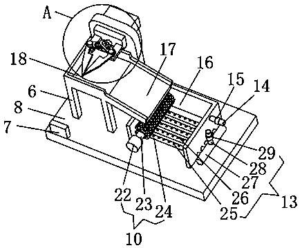 Turnip crop root removing device