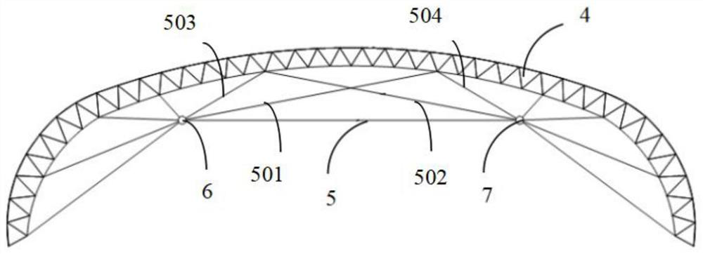 Closed steel structure of double-cable-coil spoke arch coal shed