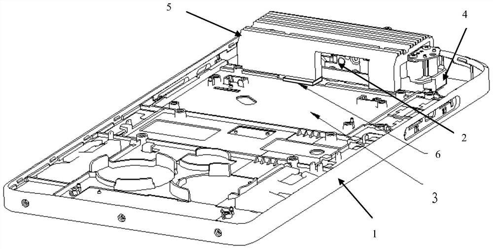 Face-scanning recognition payment terminal camera heat dissipation structure