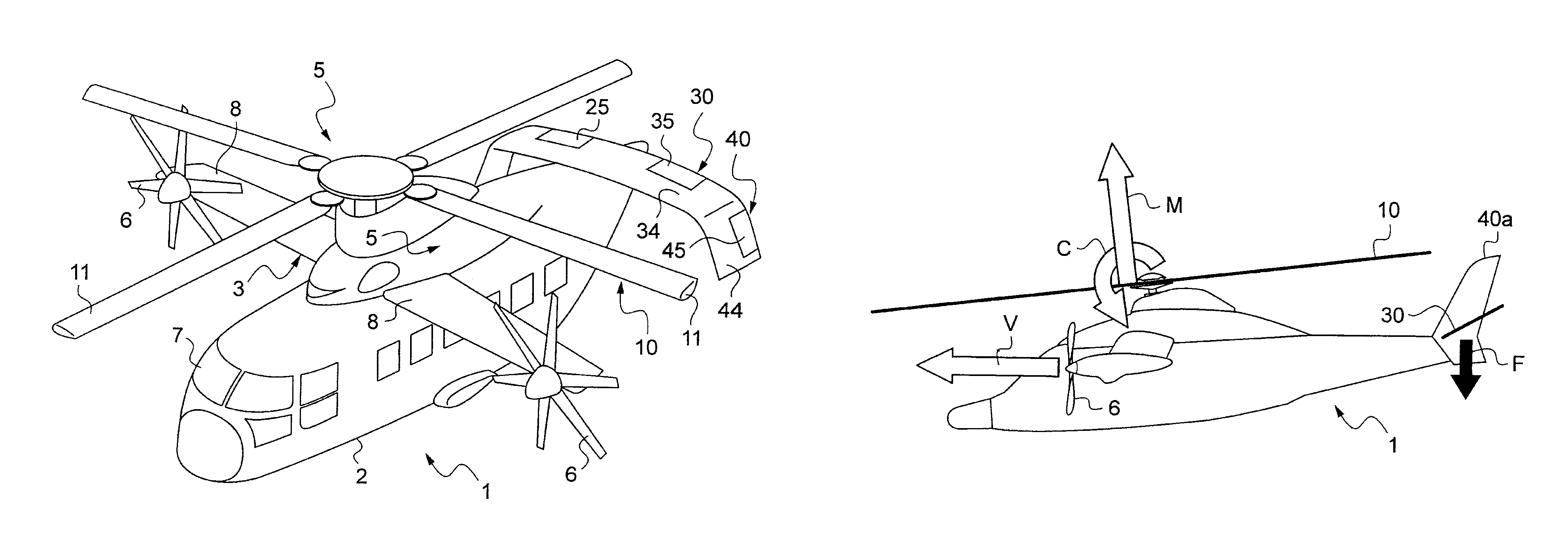 Method of controlling and regulating the deflection angle of a tailplane in a hybrid helicopter