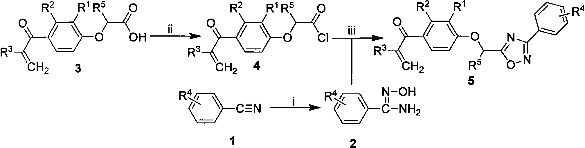 Alpha, beta-unsaturated ketone compound containing 1,2,4-oxadiazoles heterocycle