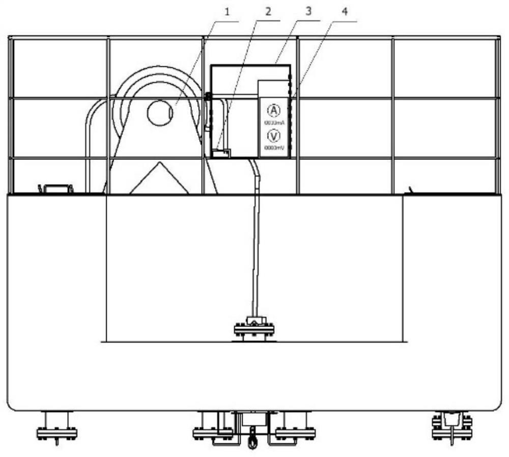 Impressed current cathodic protection partial repair device and repair method for floating platform