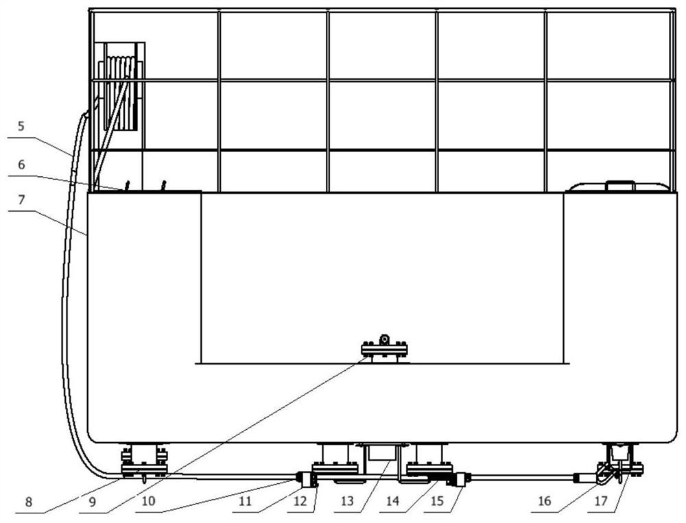 Impressed current cathodic protection partial repair device and repair method for floating platform